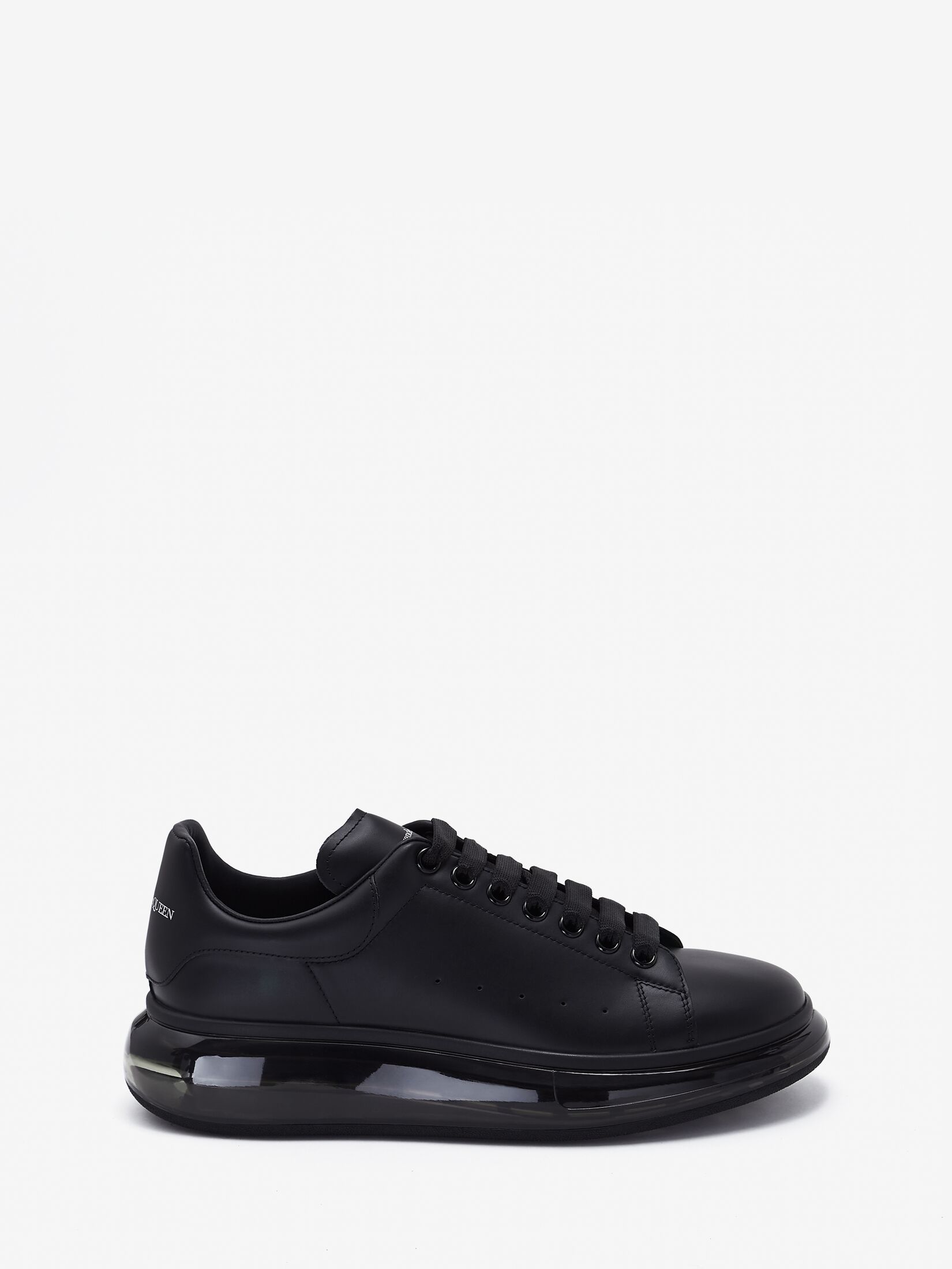 Oversized Transparent Sole Sneaker in Black | Alexander McQueen US